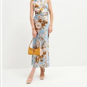 NWT Reformation Casette Silk Dress in Serene
